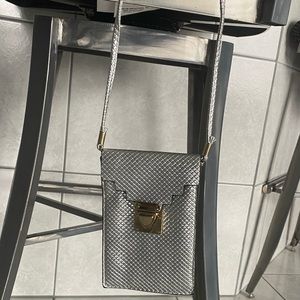 Crossbody silver purse